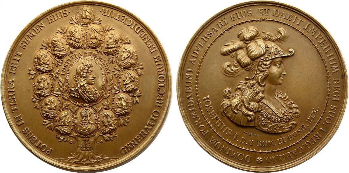 Lieblingsstück der Woche: Br-Medaille unter Leopold I. "Auf die Krönung Josephs zum Römischen König" - 