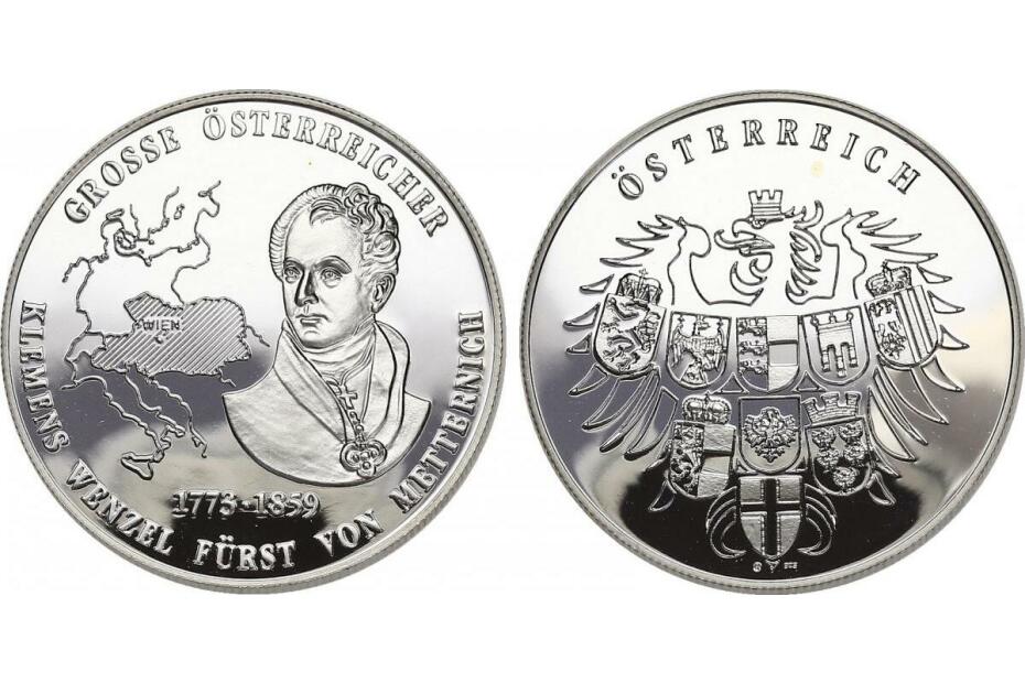 Ag-Medaille o.J. "Fürst von Metternich (1773 - 1859)"  pp