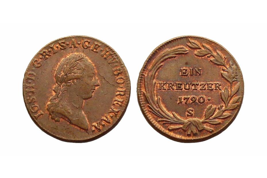 Cu-Kreuzer 1790 S Her.418  stgl.